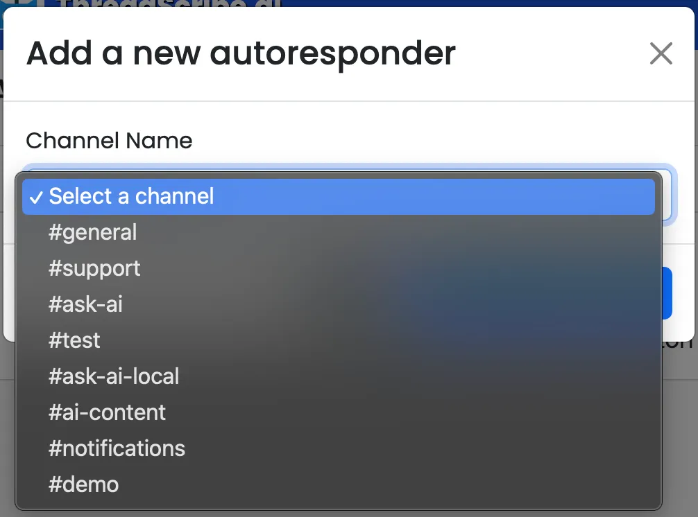 Create a new autoresponder